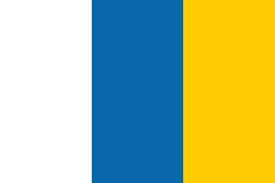 Farben der kanarischen Flagge weiss blau gelb