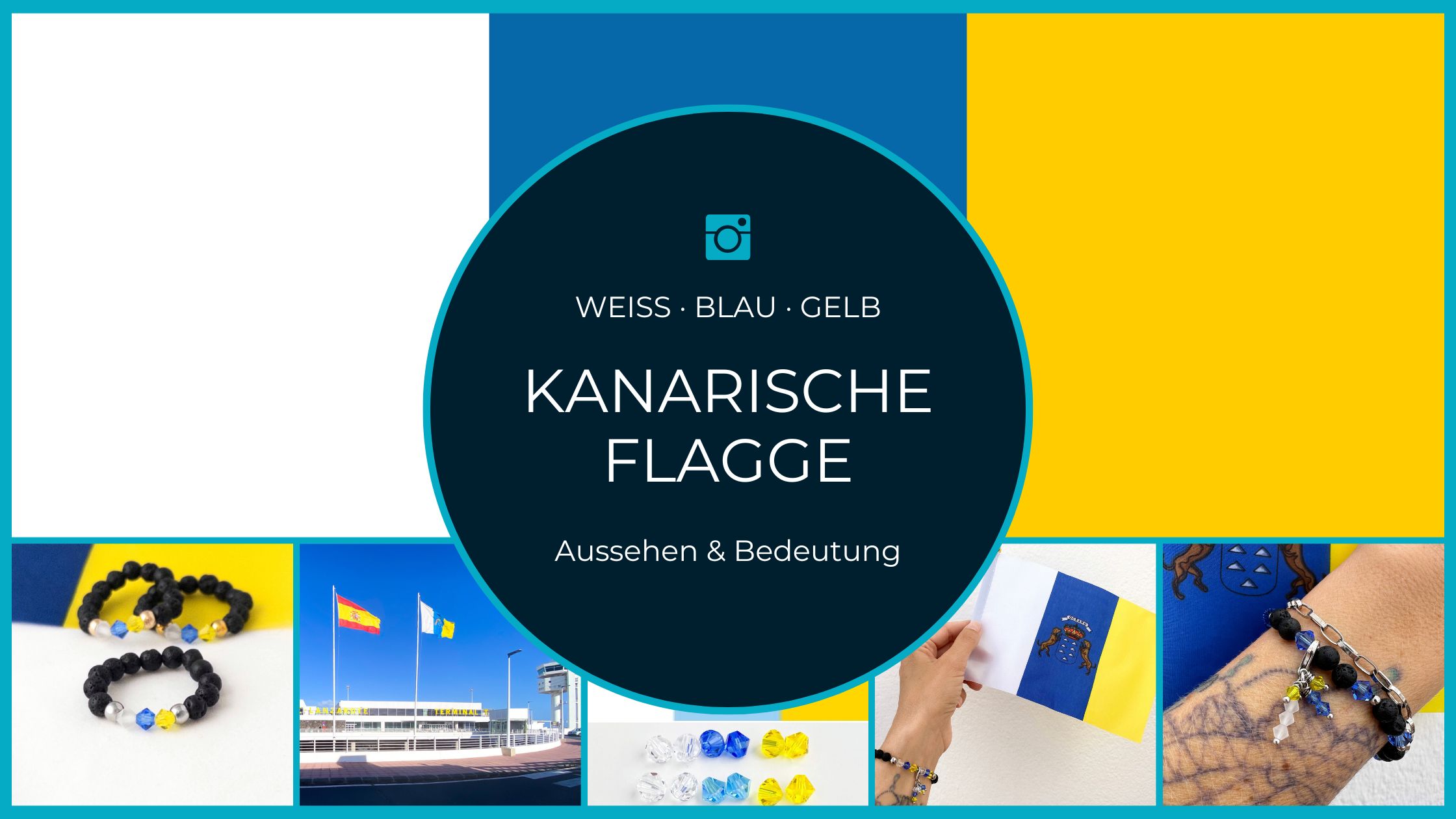 kanarische Flagge und ihre Farben