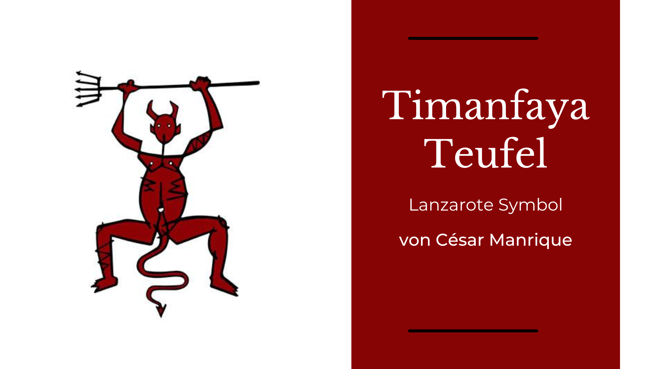 Timanfaya Teufel vor weissen Hintergrund