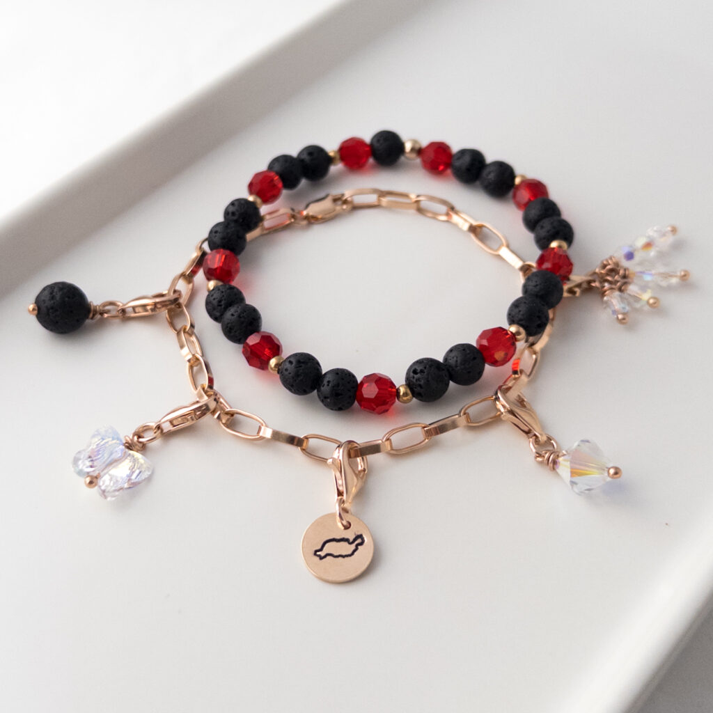 Lava Rosegold Armbaender mit Charms